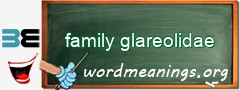 WordMeaning blackboard for family glareolidae